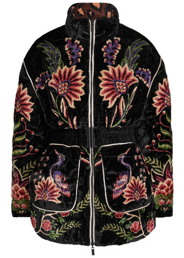 Marvelous Garden floral-print velvet jacket | Harvey Nichols
