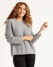 Mongolian Cashmere Fisherman Crewneck Sweater | Quince