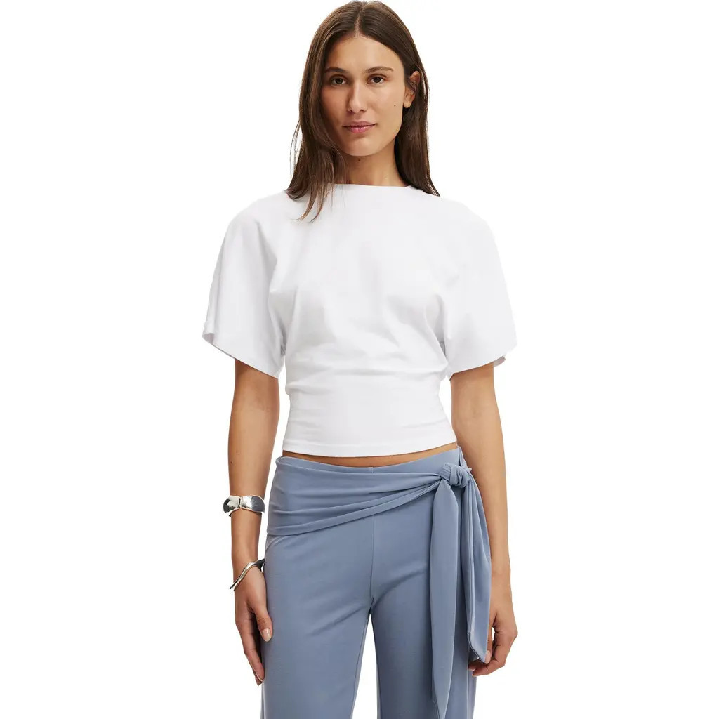 Cotton On Women's Blair Batwing Short Sleeve Tee in White at Nordstrom, Size Large | Nordstrom
