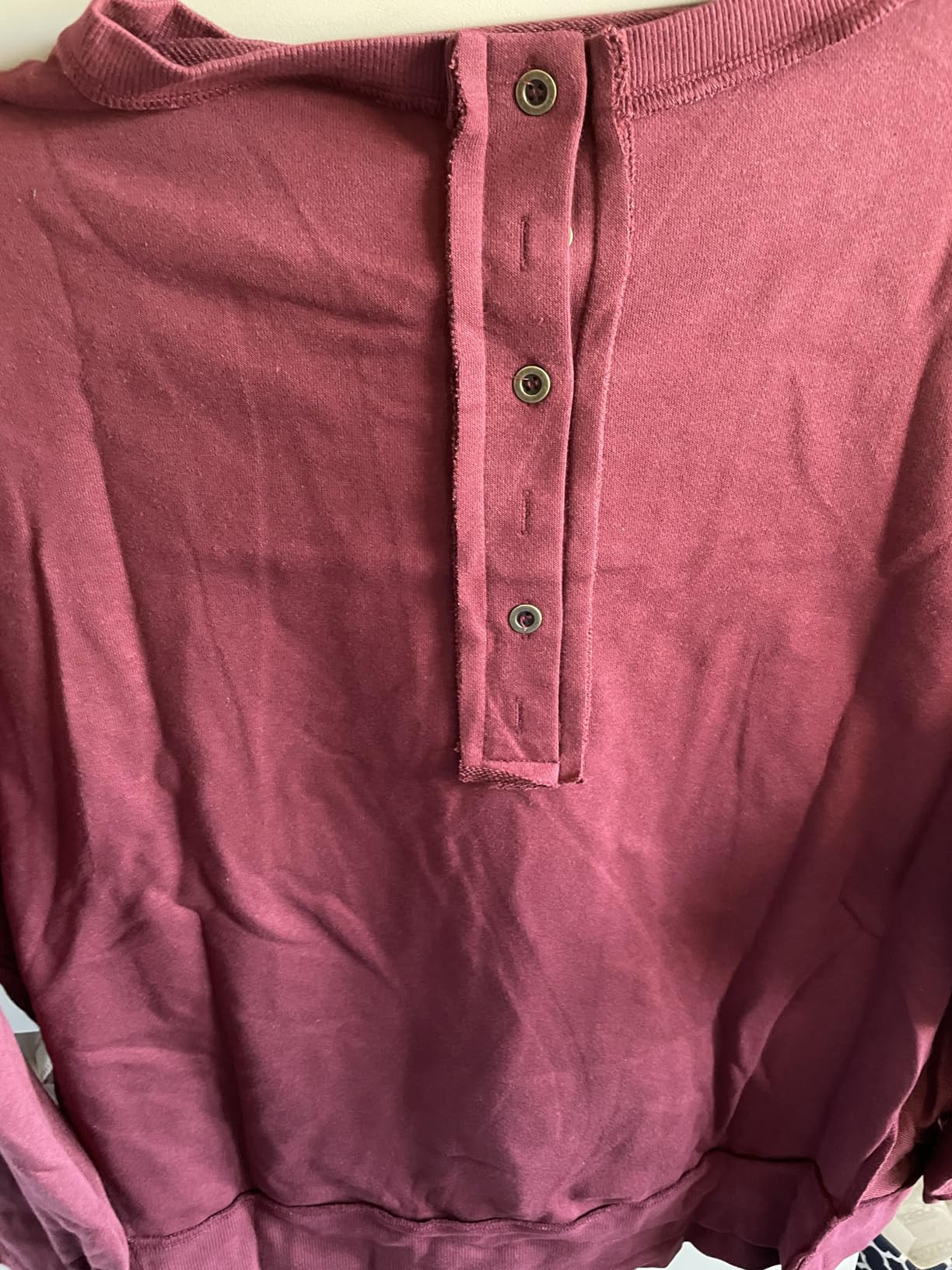 AlvaQ Women's Oversized Sweatshirt Casual Long Sleeve Button Henley Neck Pullover Tunic Tops Outf... | Amazon (US)