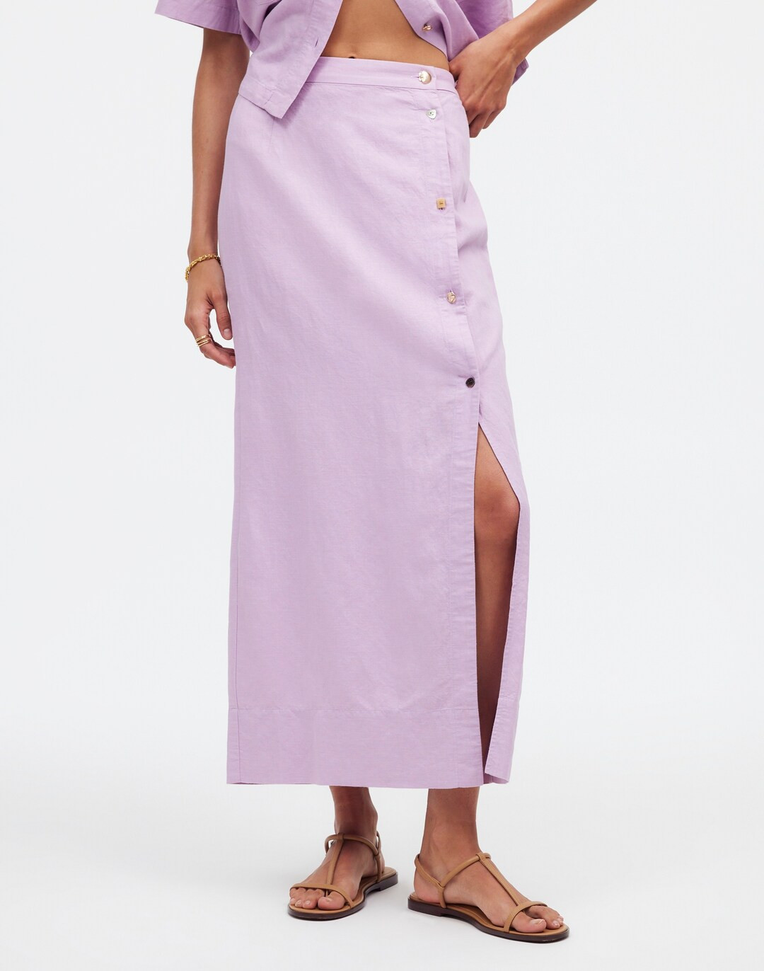 Madewell x Lisa Says Gah! Button-Front Maxi Skirt | Madewell