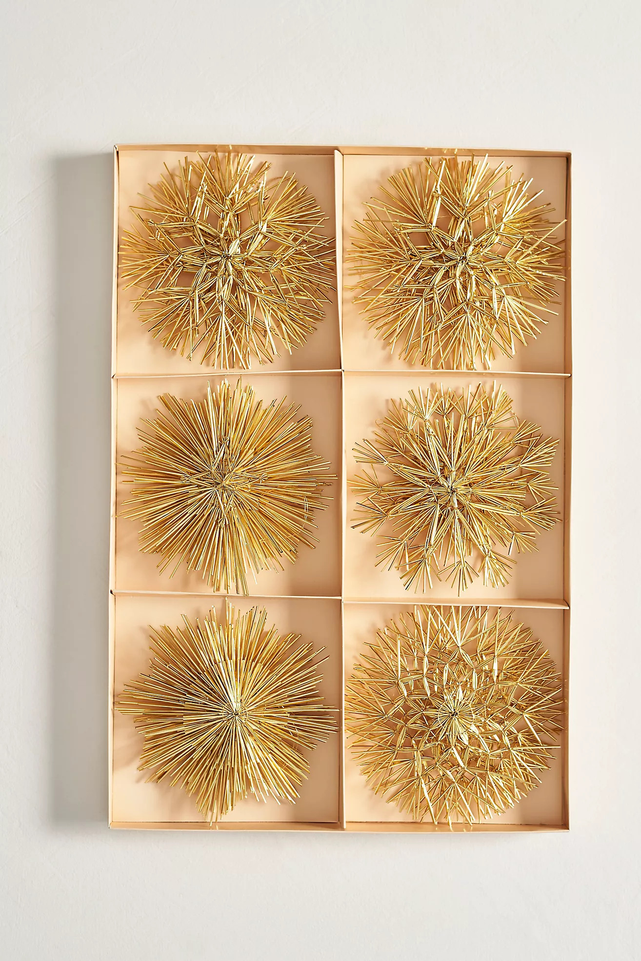 Golden Snowflake Ornaments, Set of 18 | Anthropologie (US)
