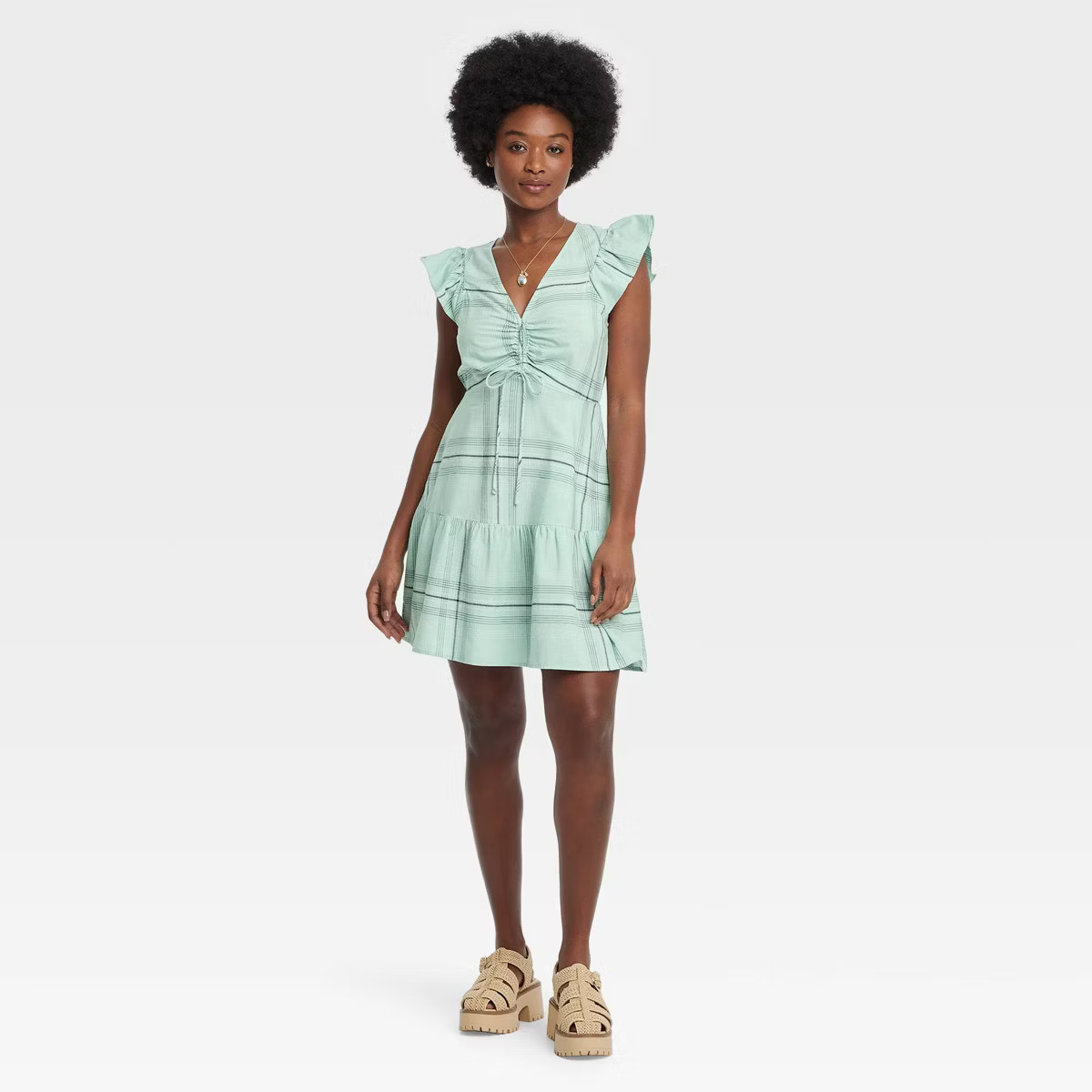 Women's Flutter Short Sleeve Mini Skater Dress - Universal Thread™ | Target