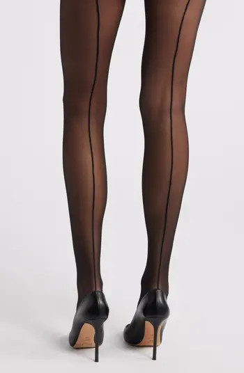 Sheer Back Seam Tights | Nordstrom