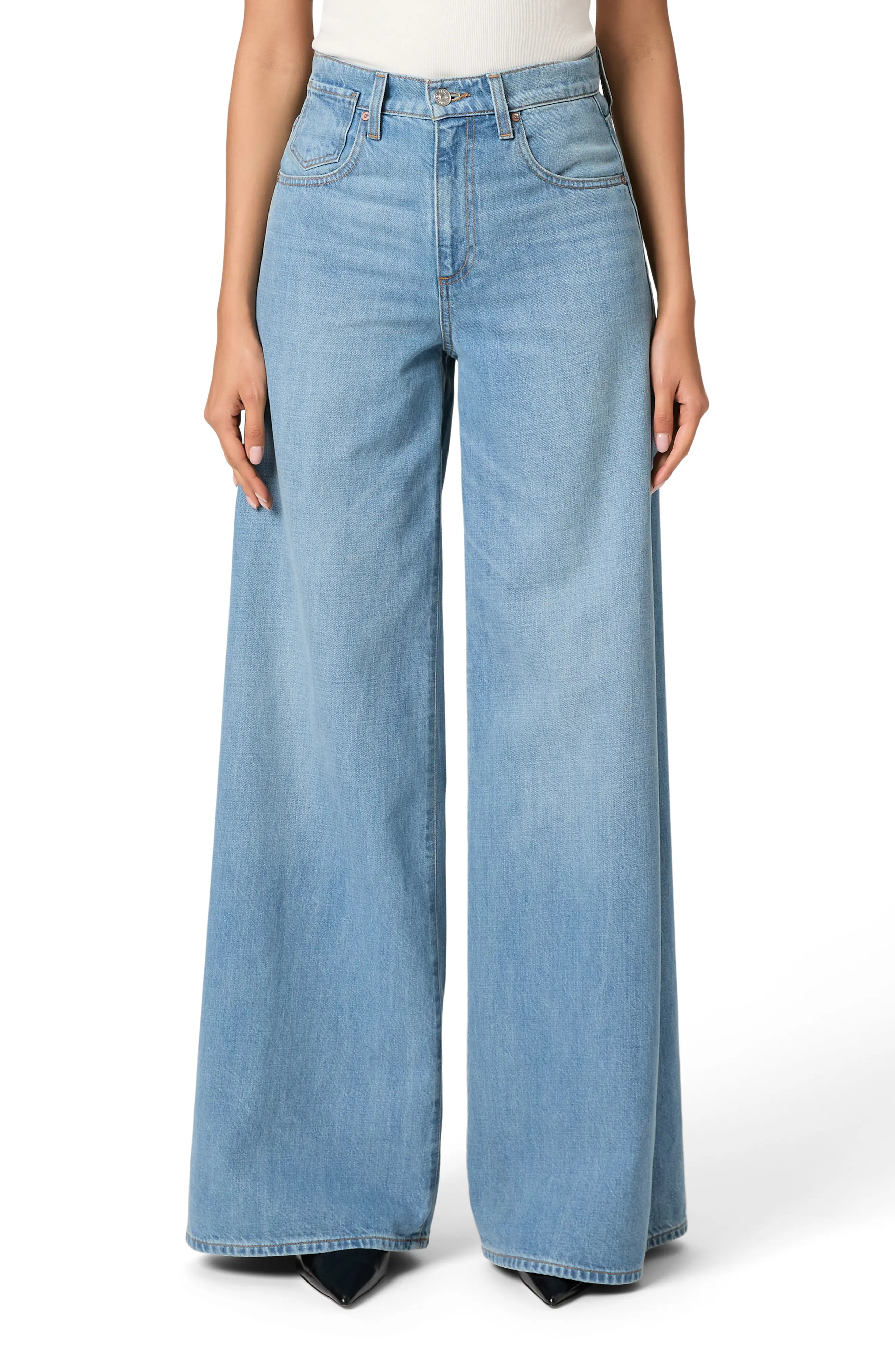 PAIGE Cameron High Waist Wide Leg Jeans in Fields at Nordstrom, Size 25 | Nordstrom