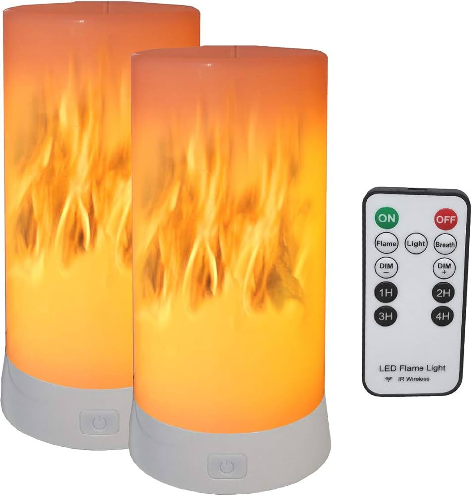 Led Flame Effect Lantern Light Usb Rechargeable Flameless Candle 4 Modes Remoted Flickering Flame... | Amazon (US)