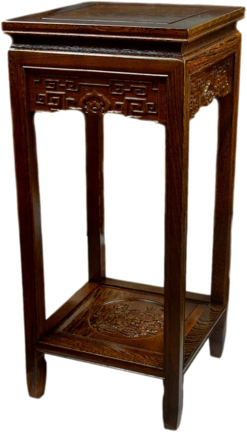 27.5" Rosewood Plant Stand, Square Display Pedestal Table | Amazon (US)
