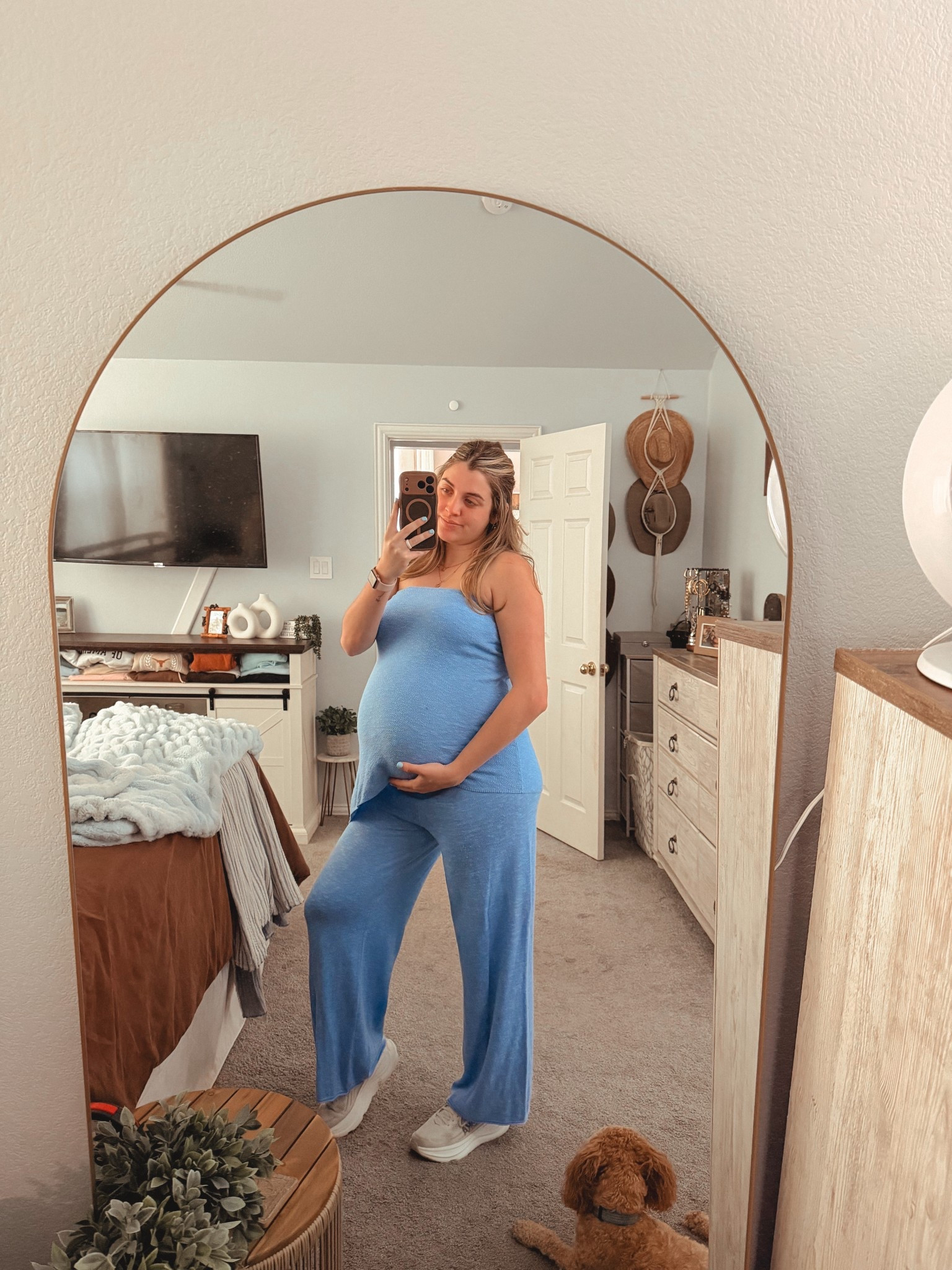 Spring fashion. Two piece set. Tube top. Cute outfit inspo. Ootd. Maternity fashion. Amazon  

#LTKBump #LTKootd #LTKmomlife