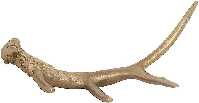 Creative Co-Op Aluminum Antler Décor, Gold Finish Figurine, 16" L x 5" W x 5" H, Greige | Amazon (US)