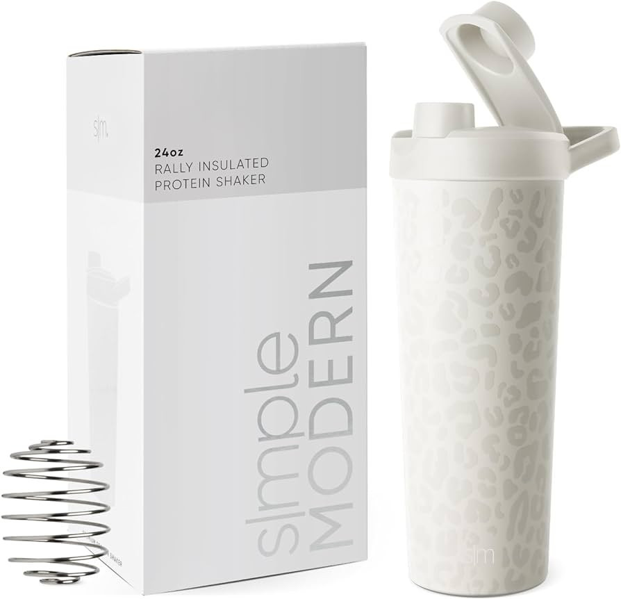 Simple Modern Stainless Steel Shaker Bottle with Ball 24oz | Metal Insulated Cup for Protein Mixe... | Amazon (US)