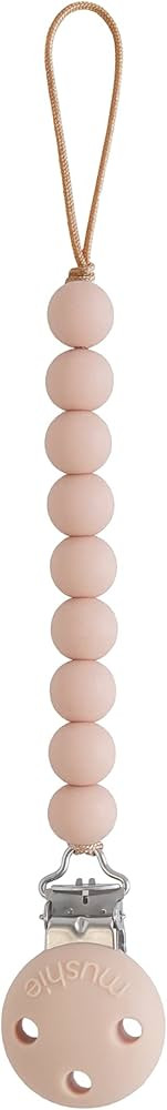mushie 100% Silicone Baby Pacifier Clip BPA Free | Hera (Blush) | Amazon (US)