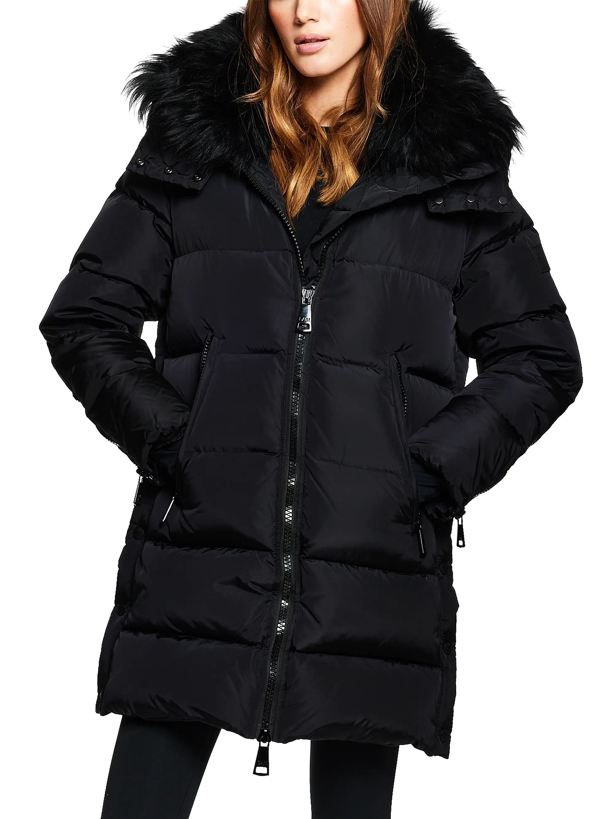 Addison Shearling-Trimmed Down Coat | Saks Fifth Avenue
