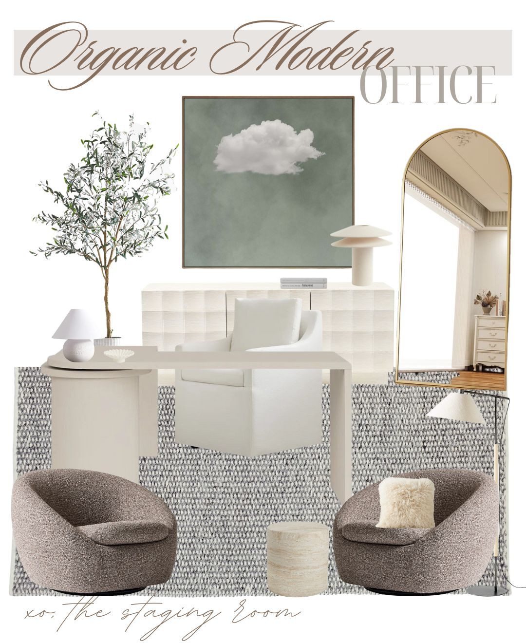 Home office design inspiration 🤍

——

Home office, WFH, office decor, home office design, desk, office organization, office styling, interior decor, arch mirror, office rug, office chair, desk chair, swivel desk, L-shaped desk, Wayfair dupe

#LTKsale #LTKcasa