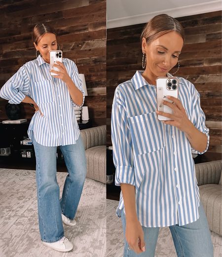 Loft sale 30% off use code LOVE, Spring outfit ideas from Loft, comfortable and stylish everyday looks from Loft, how to style oversized button down shirts 

#LTKstyletip #LTKshoecrush #LTKsalealert