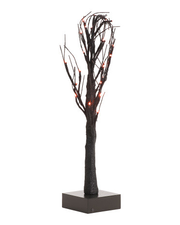 2ft Led Glittered Tree On Base | TJ Maxx