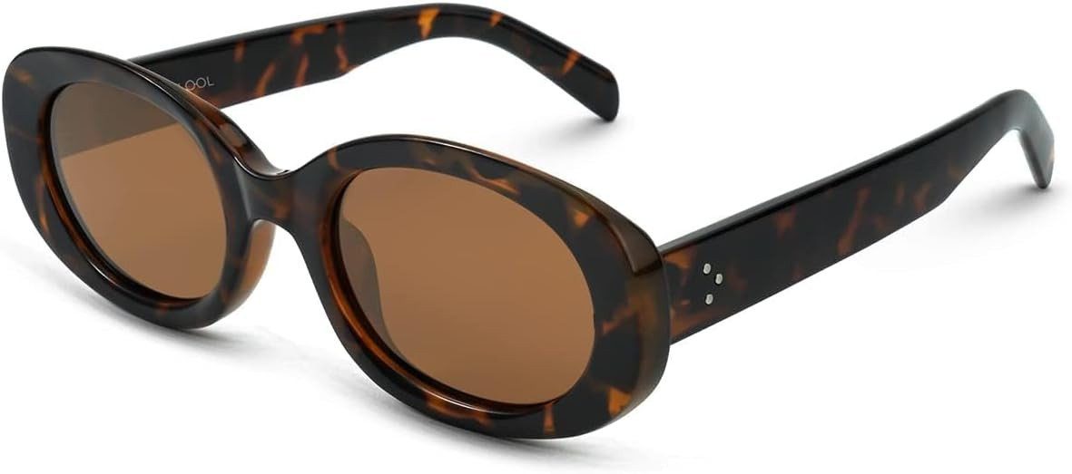 Zeelool Retro Oval Sunglasses for Women Polarized UV400 Protection 90s Sunglasses Vintage Shades | Amazon (US)