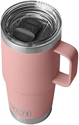 YETI Rambler 20 oz Travel Mug, Stainless Steel, Vacuum Insulated with Stronghold Lid, Sandstone P... | Amazon (US)