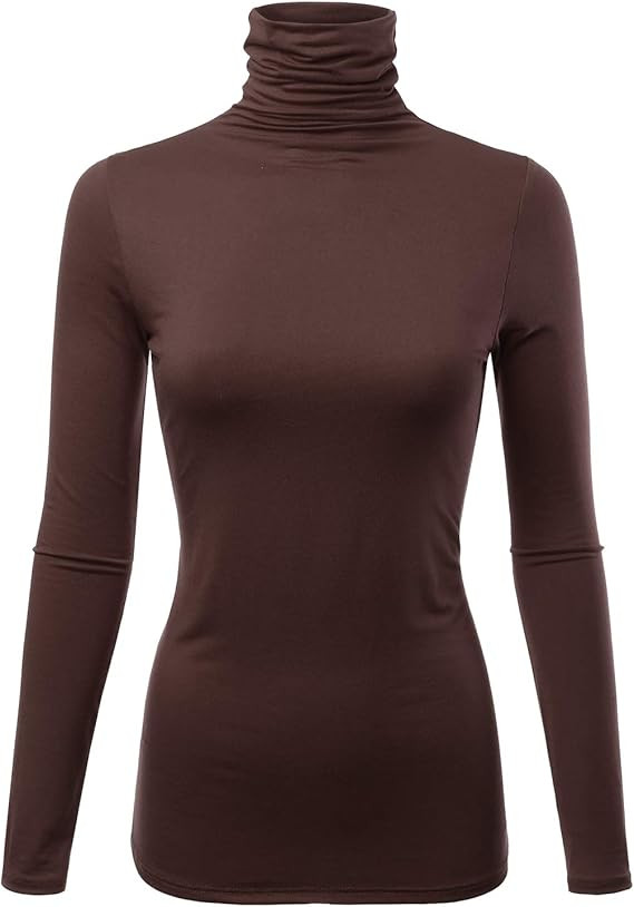 Womens Premium Long Sleeve Turtleneck Lightweight Pullover Top Sweater (S-3X, Made in USA) | Amazon (US)
