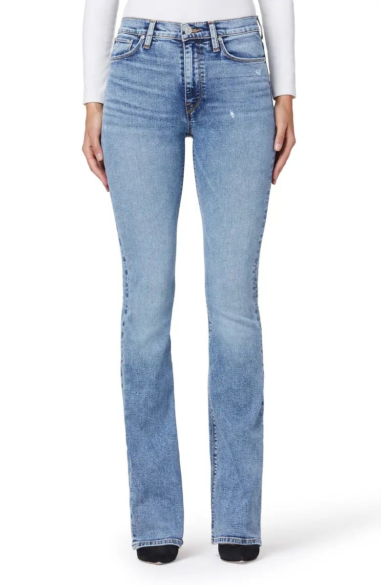 Hudson Jeans Barbara High Waist Distressed Bootcut Jeans | Nordstrom | Nordstrom