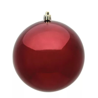 Vickerman 8" Burgundy Shiny Ball Ornament | Belk