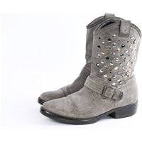 Us7.5 Vintage Gray Belted Studded Suede Leather Cowgirl Boots/Cowboy & Western Style Festival Ankle  | Etsy (US)