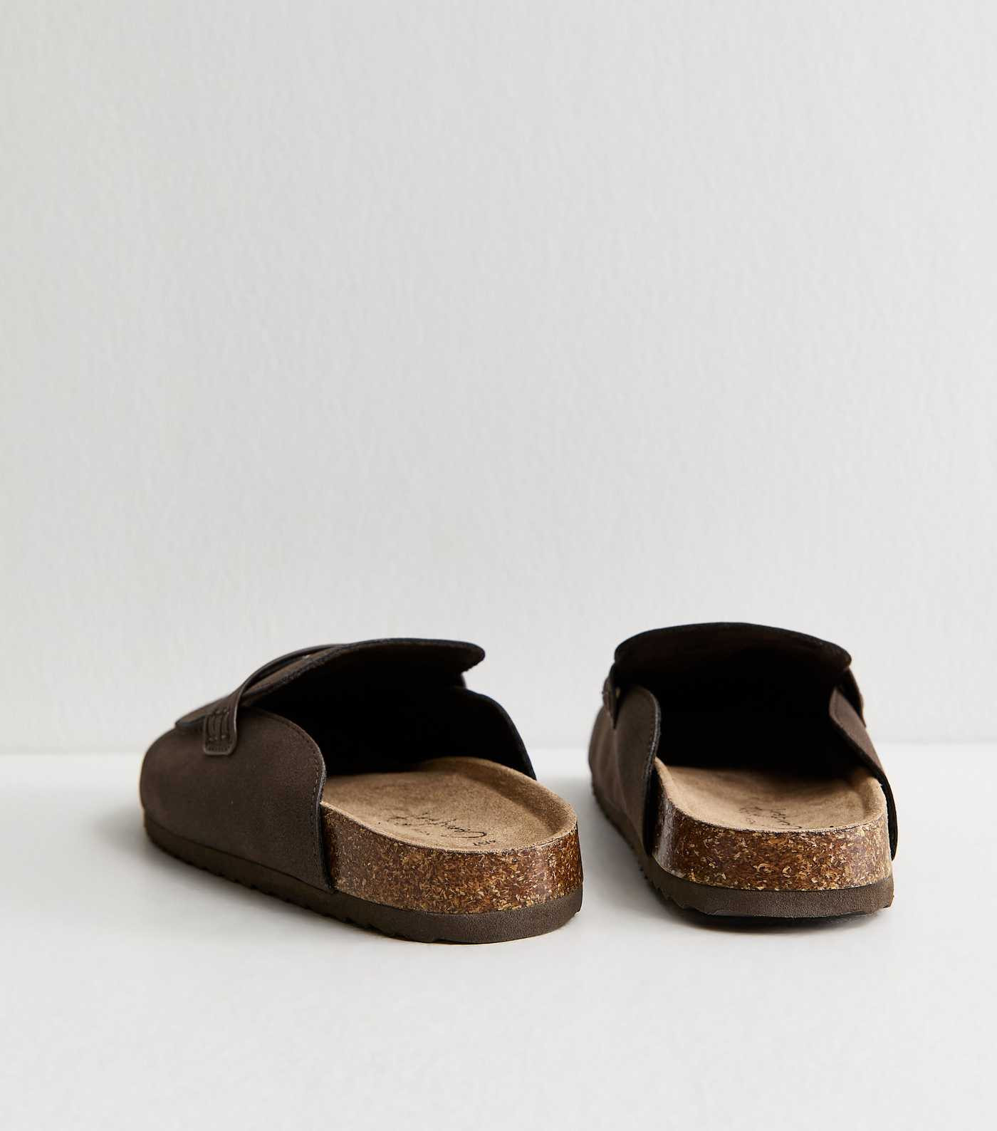 Brown Faux Suede Flat Loafer Mules | New Look | New Look (UK)