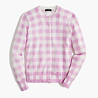 Cotton Jackie cardigan sweater in gingham | J. Crew US