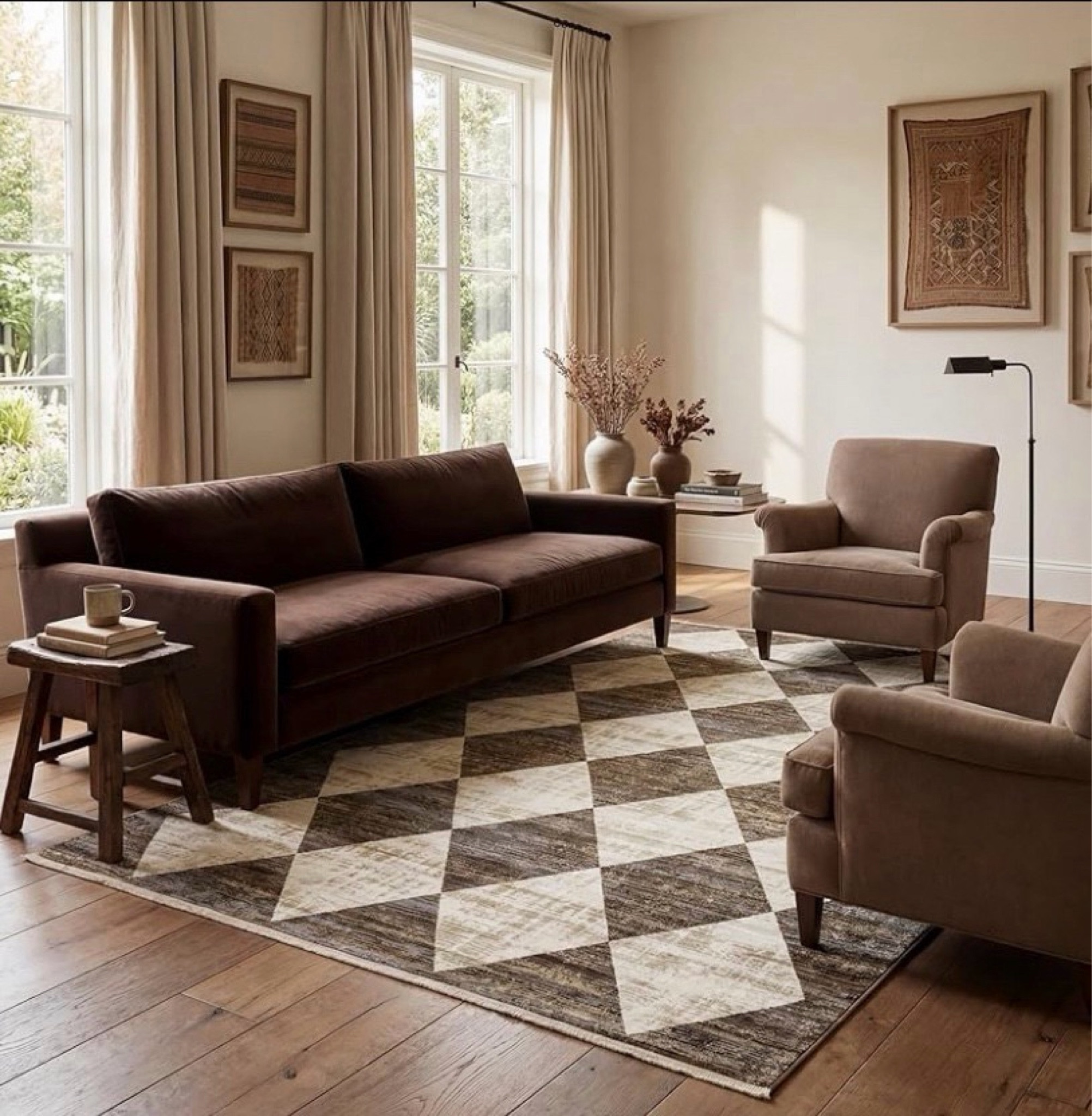 Brown checkered rug 

#LTKHome #LTKSaleAlert #LTKMothersDay