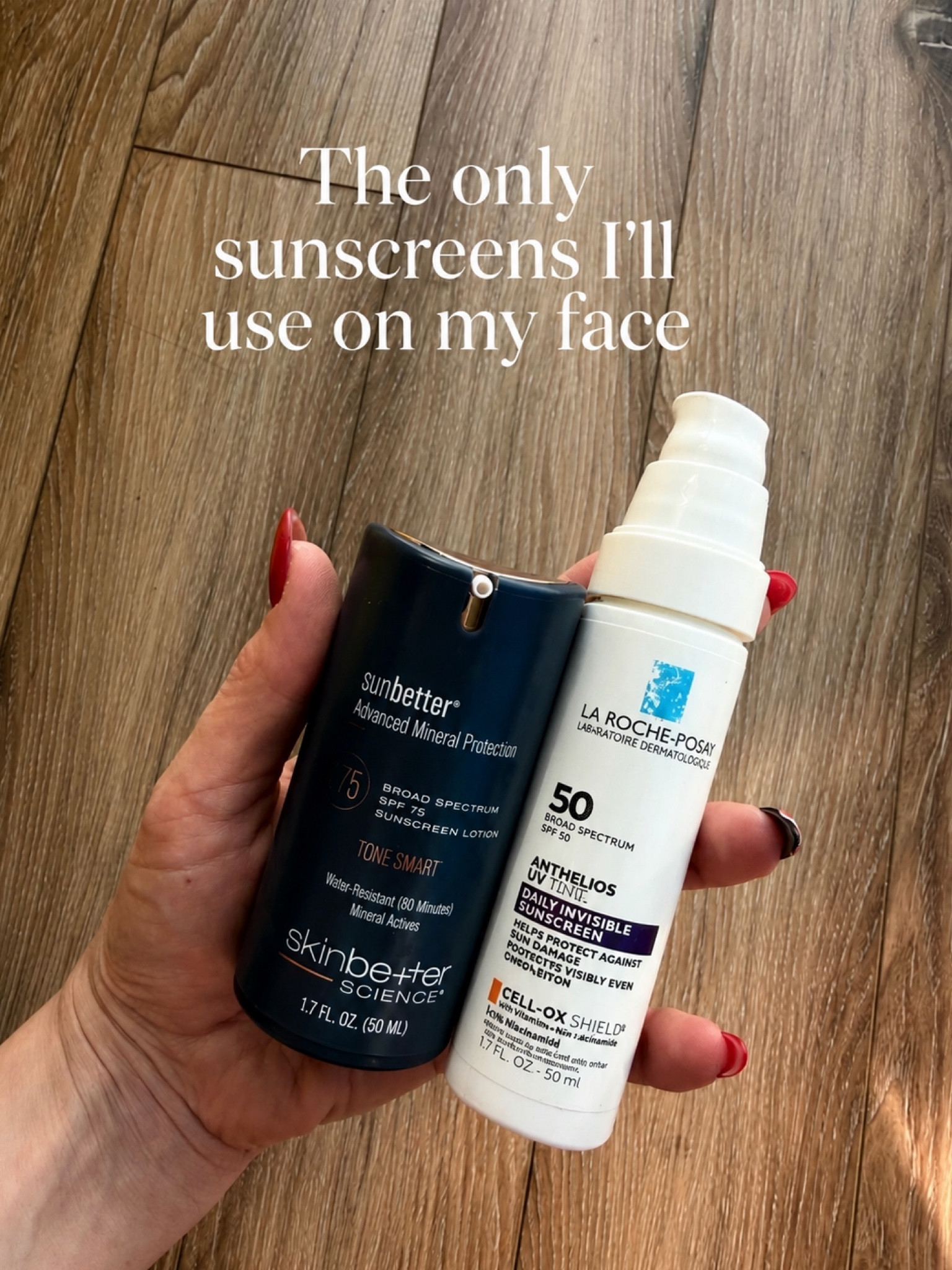 Summer Skin Essentials :
The SPF I actually look forward to wearing EVERY single day because our skin is an investment and skin cancer is a big no!! ☀️ 
A travel must have this summer & make sure to wear your SPF while out celebrating Memorial Day this weekend 🫶🏼

These are the only facial sunscreens that don’t break me out, pill under makeup, or leave me feeling greasy!!
The sunbetter gives the prettiest glow and the LA Roche-Posay is my everyday go-to 🤍 

#LTKskincare #LTKFinds #LTKsummer #Sunscreen #SkincareRoutine #FaceSunscreen #SkincareFavorites #SPF50 #MineralSunscreen #SummerSkin #AlphaRet #TravelMustHaves #LaRochePosay #SkinBetterScience #BeautyFinds #SummerSkin #GlowySkin #EverydayMakeup #SkincareEssentials #Travel #Vacation #BeachVacation #MemorialDayWeekend

#LTKTravel #LTKSwim #LTKgrwm