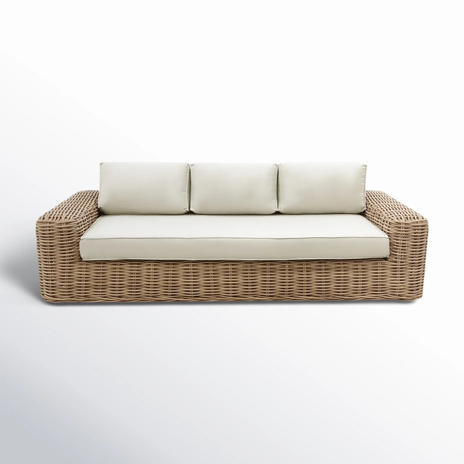 Admiral 85.5'' Wicker Outdoor Patio Sofa | Wayfair North America