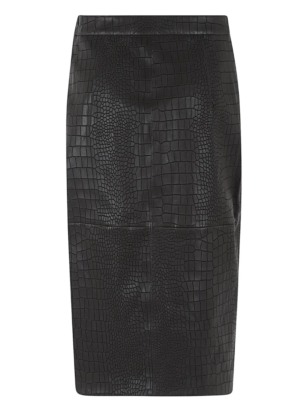 crocodile-effect slit midi skirt | Farfetch Global