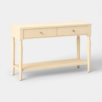 Turned Wood Console Table with Two Drawers Natural - Threshold™ | Target