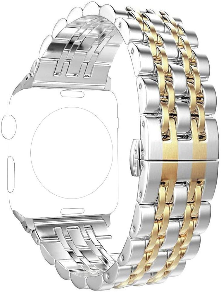 Bands Replacement for Apple Watch 38mm Series 3 2 1 40mm Series 6 5 4 SE 41mm Series 7 8 9, Stain... | Amazon (US)