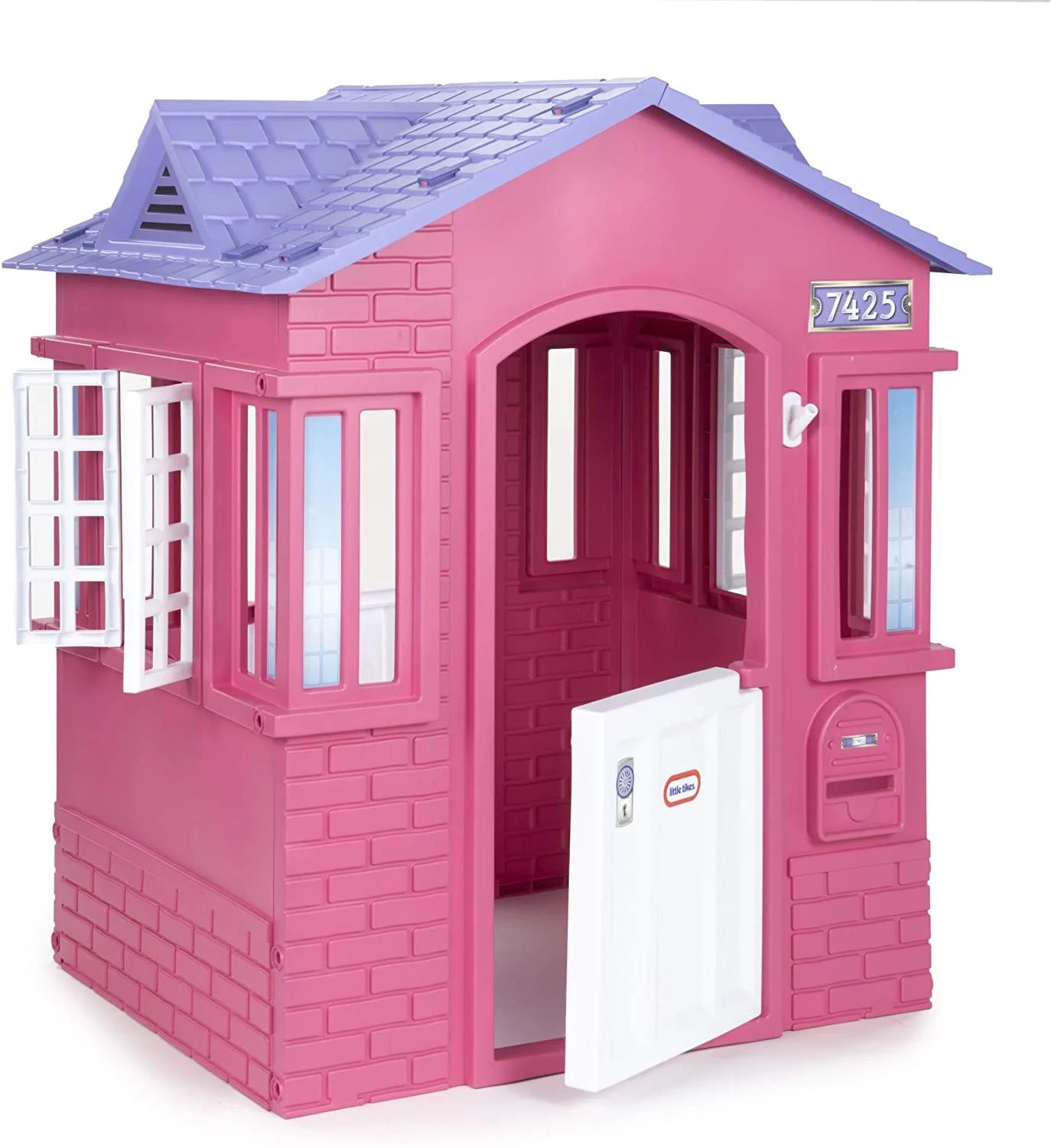 Little Tikes Cape Cottage House, Pink - Pretend Playhouse with Working Doors, Window Shutters, an... | Walmart (US)