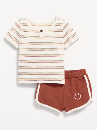 Little Navy Organic-Cotton T-Shirt and Shorts Set for Baby | Old Navy (US)