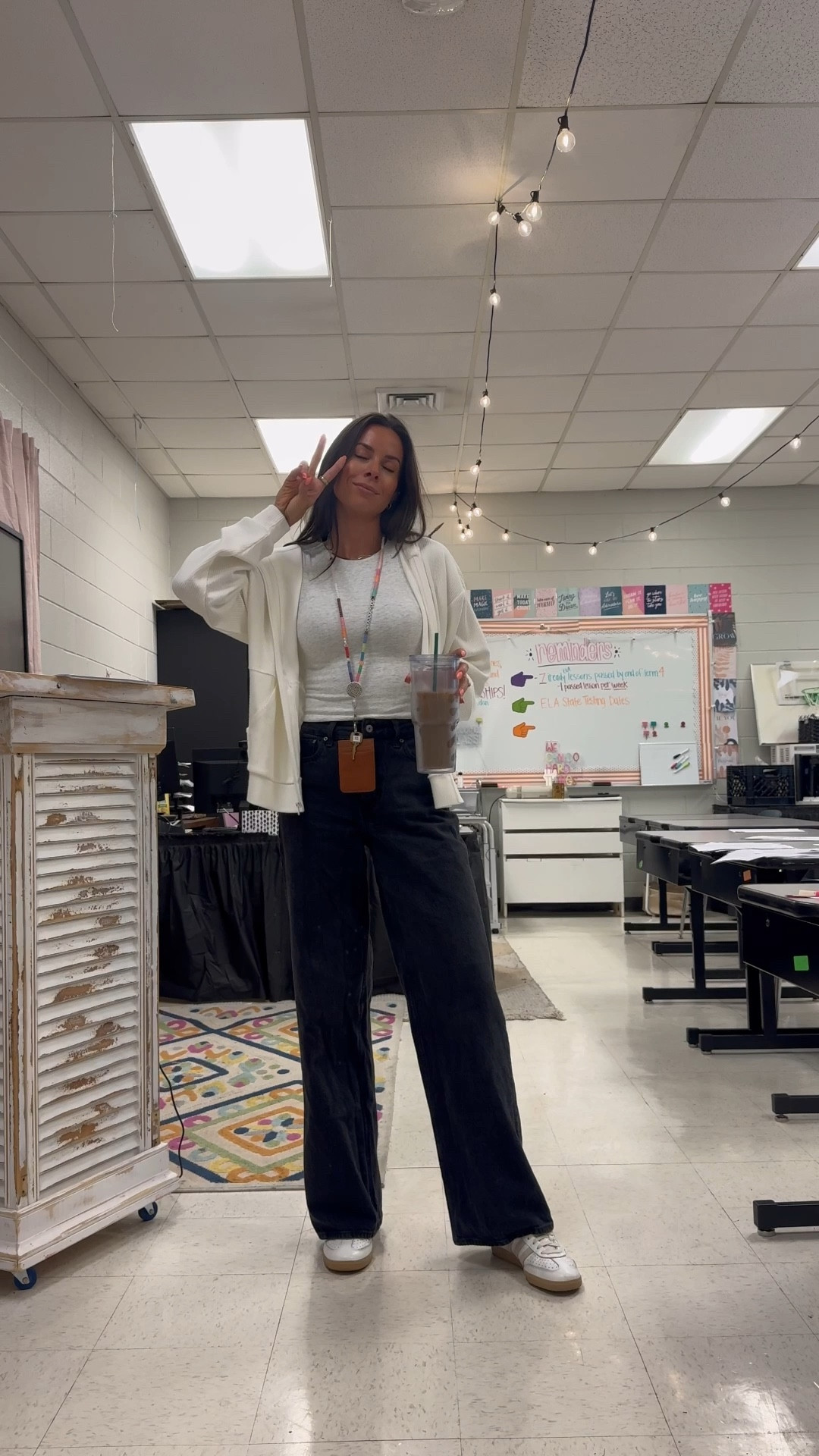 Straight off the flight from Vegas to work ootd. Abercrombie sale! 

I’m wearing the curve love 24 long for a baggier fit 

#LTKSaleAlert #LTKShoeCrush #LTKTravel