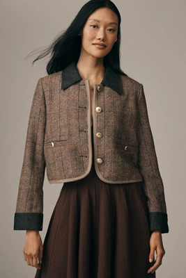 Maeve Wool Blend Shrunken Heritage Lady Jacket | Anthropologie (US)