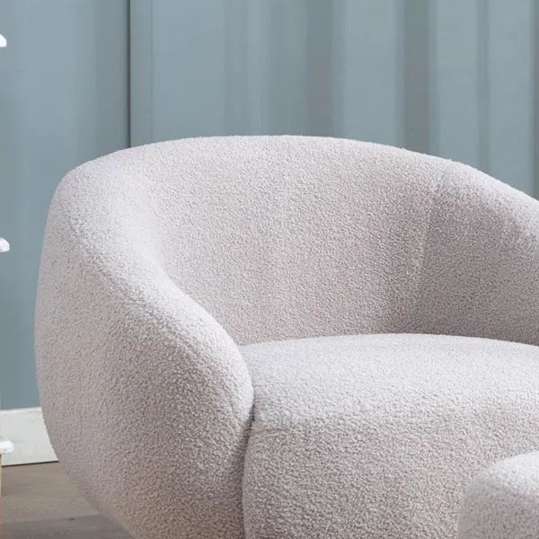 Orbie Velvet Armchair with Ottoman | Wayfair North America