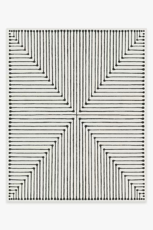 Jonathan Adler Inkdrop Black & Ivory Rug | Ruggable