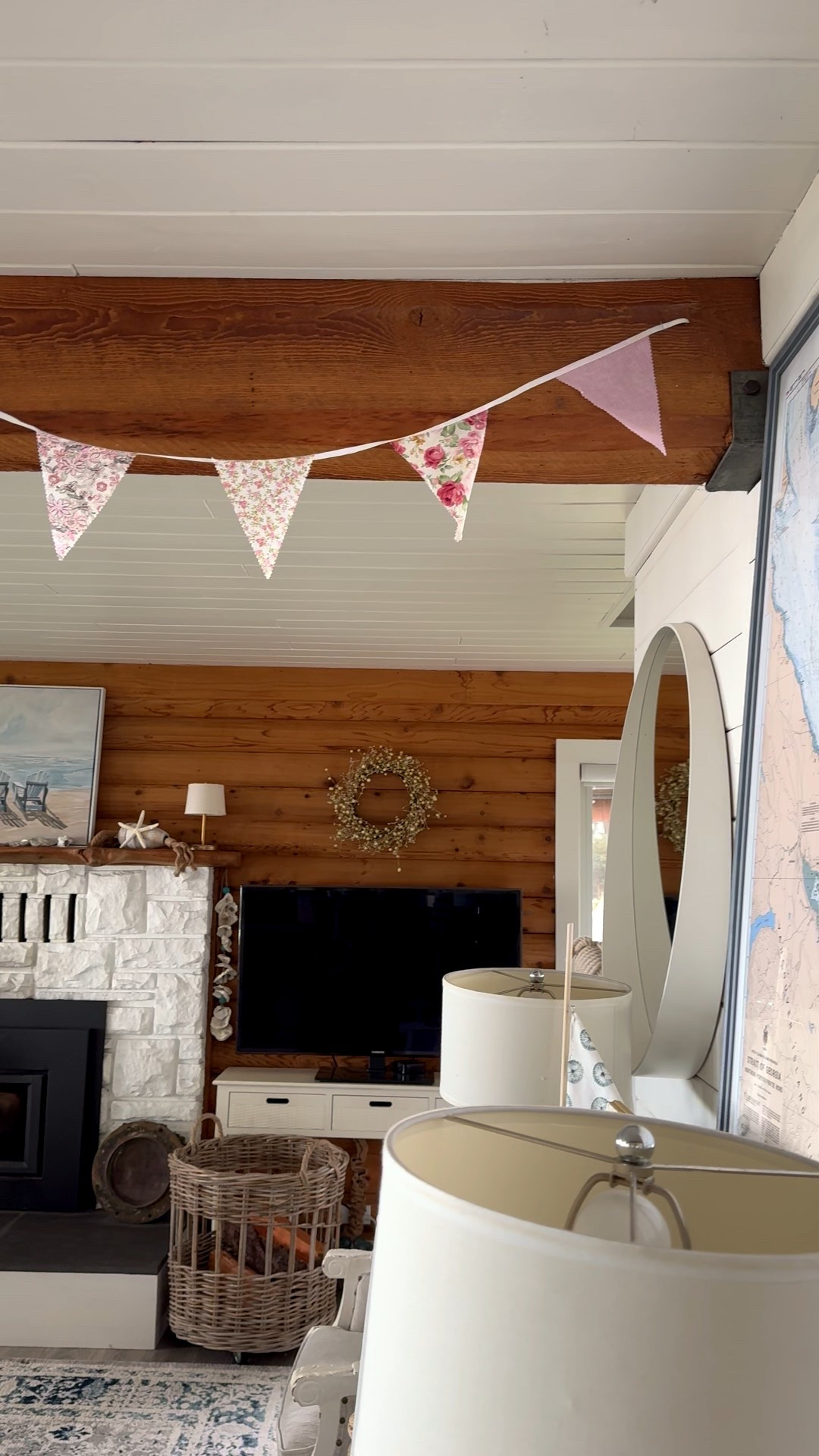 Simple pink bunting makes for perfect Valentine’s decor. It adds such a pretty and festive vibe to any space. It can be hung across a room as shown or from a mantle. 

#LTKhome #LTKholiday