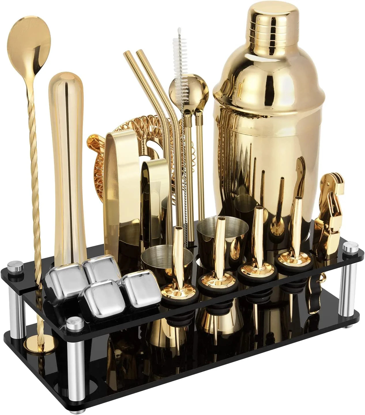 Huewind 24-Piece Cocktail Shaker Set, Stainless Steel Bartender Kit Professional Bar Tools with A... | Walmart (US)