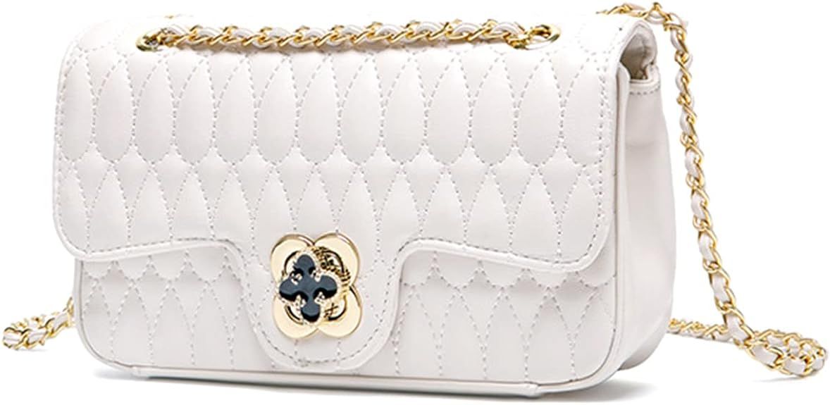 YXBQueen Quilted Leather Handbag Designer Crossbody Bags Women Purses and Handbags | Amazon (US)