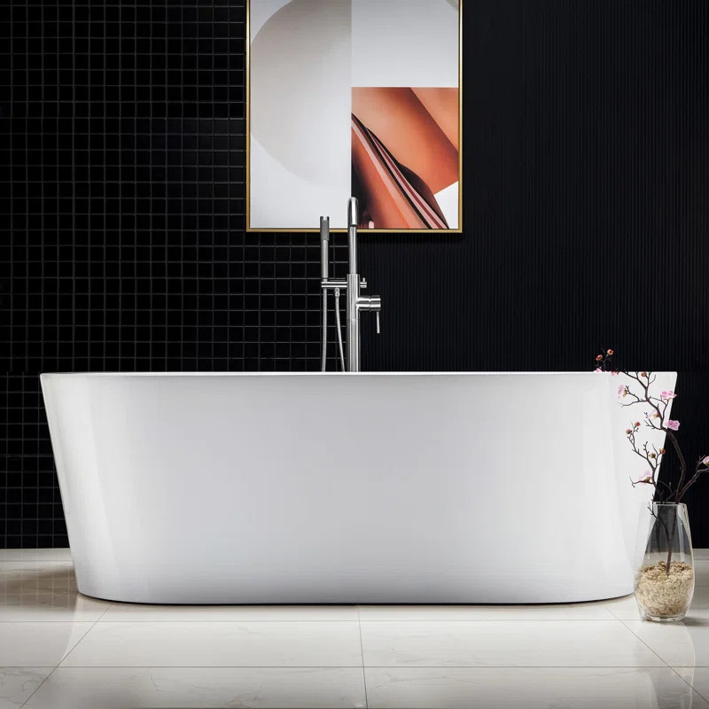 66.38'' x 31.75'' Freestanding Soaking Acrylic Bathtub | Wayfair North America