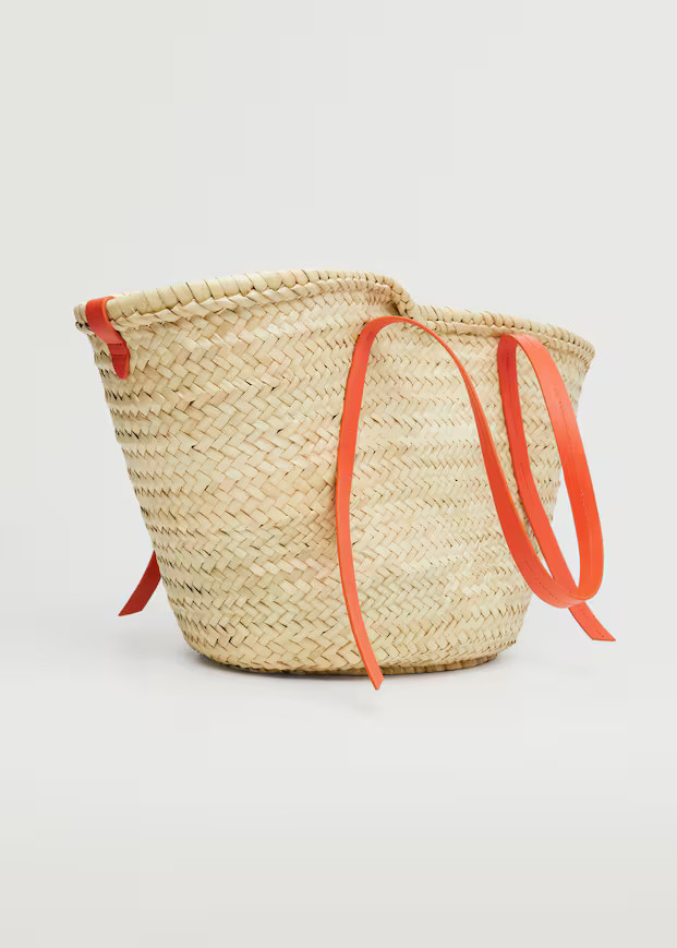 Raffia tote bag | MANGO (US)
