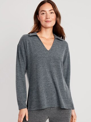 Rib-Knit Lounge Sweater for Women | Old Navy (US)