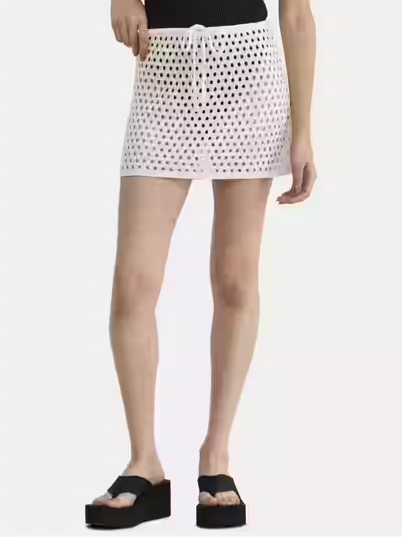 No Boundaries Crochet Swim Coverup Skirt, Women's - Walmart.com | Walmart (US)