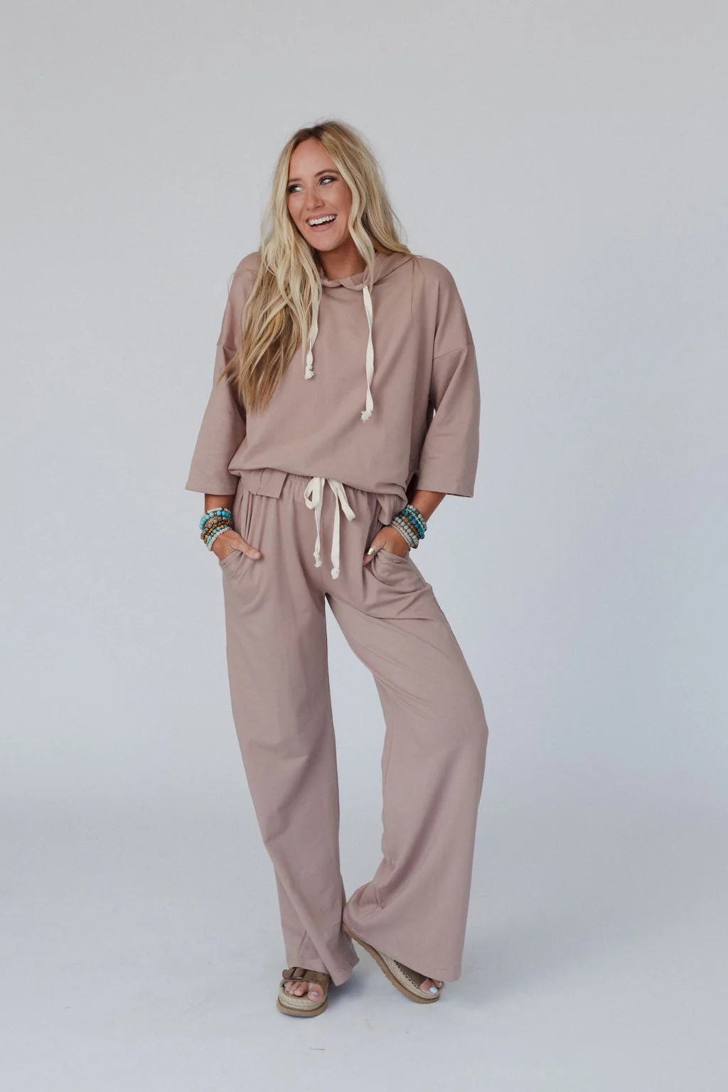 The Nest Arianna Top And Pant Set - Mocha | Three Bird Nest
