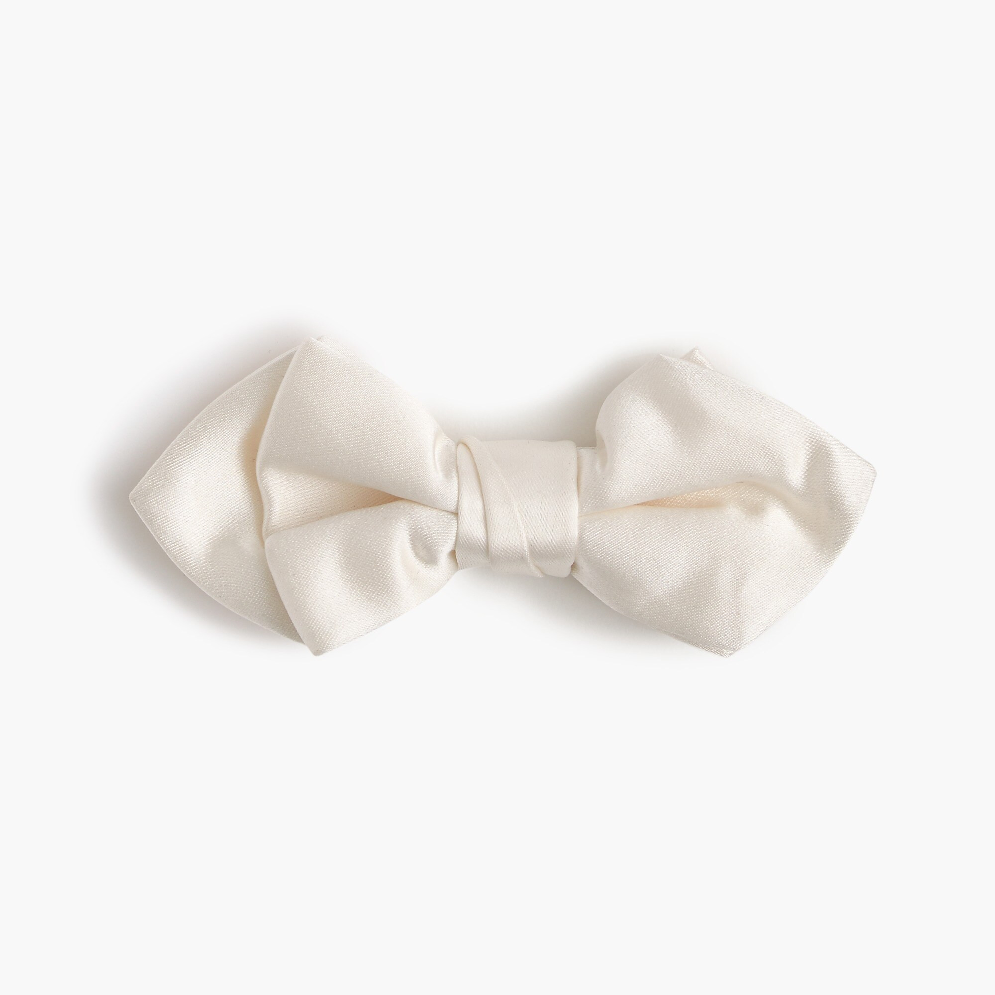 Boys' Italian satin bow tie in white | J. Crew US