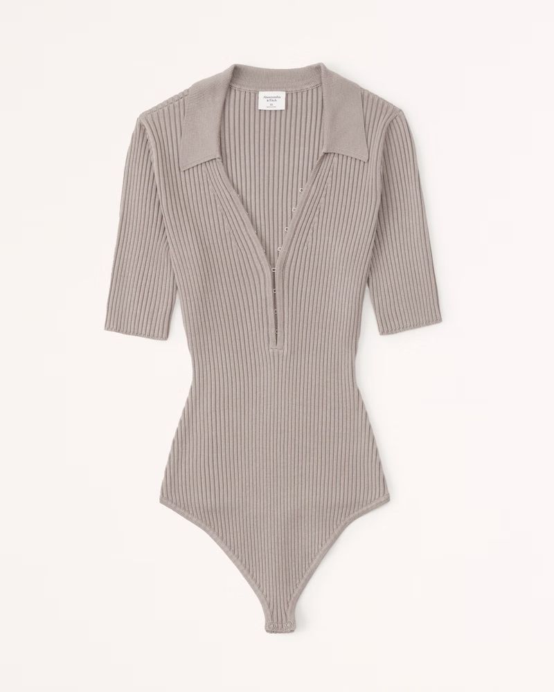 Women's Hook-and-Eye Polo Bodysuit | Women's Tops | Abercrombie.com | Abercrombie & Fitch (US)