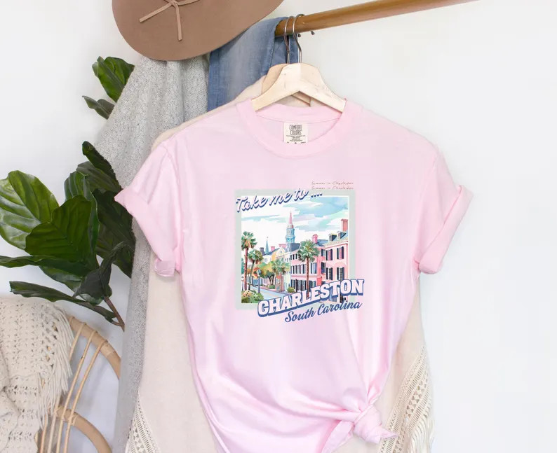 Take Me to Charleston Shirt - Comfort Colors Charleston South Carolina Tee - Bachelorette Trip Sh... | Etsy (US)